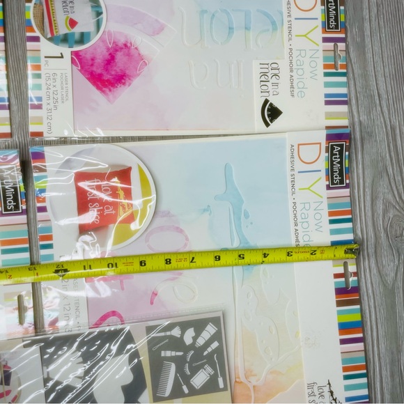Art mind diy adhesive laser stencil bundle fabric craft shirts/ pillows / bag - Picture 6 of 16